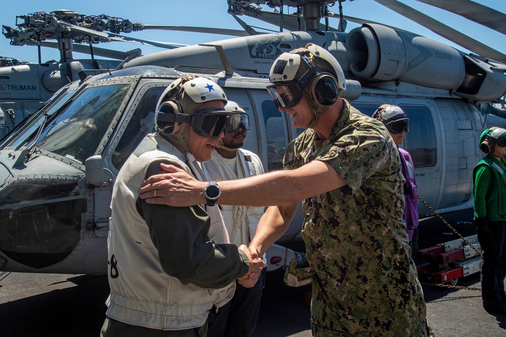The Harry S. Truman Carrier Strike Group is on a scheduled deployment in the U.S. Naval Forces Europe area of operations, employed by U.S. Sixth Fleet to defend U.S., allied and partner interests.