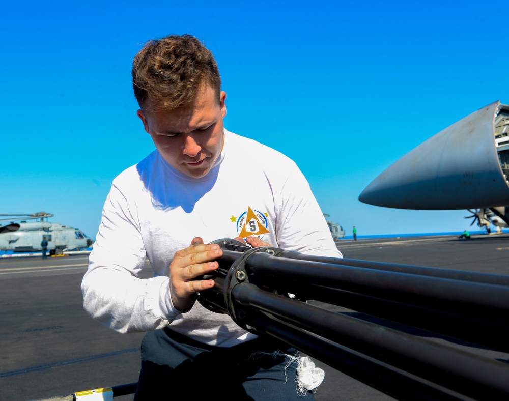 The Harry S. Truman Carrier Strike Group is on a scheduled deployment in the U.S. Naval Forces Europe area of operations, employed by U.S. Sixth Fleet to defend U.S., allied and partner interests.