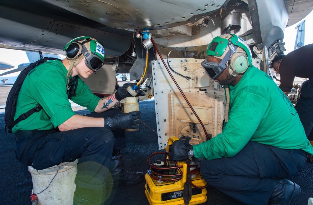 The Harry S. Truman Carrier Strike Group is on a scheduled deployment in the U.S. Naval Forces Europe area of operations, employed by U.S. Sixth Fleet to defend U.S., allied and partner interests.