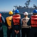 USS Arlington and USS Gunston Hall replenish simultaneously at sea