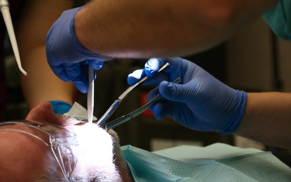 Soldiers from the 807th Medical Command provide mobile medical and dental care for residents of Southern Illinois community