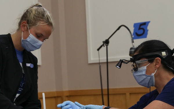 Soldiers from the 807th Medical Command provide mobile medical and dental care for residents of Southern Illinois community