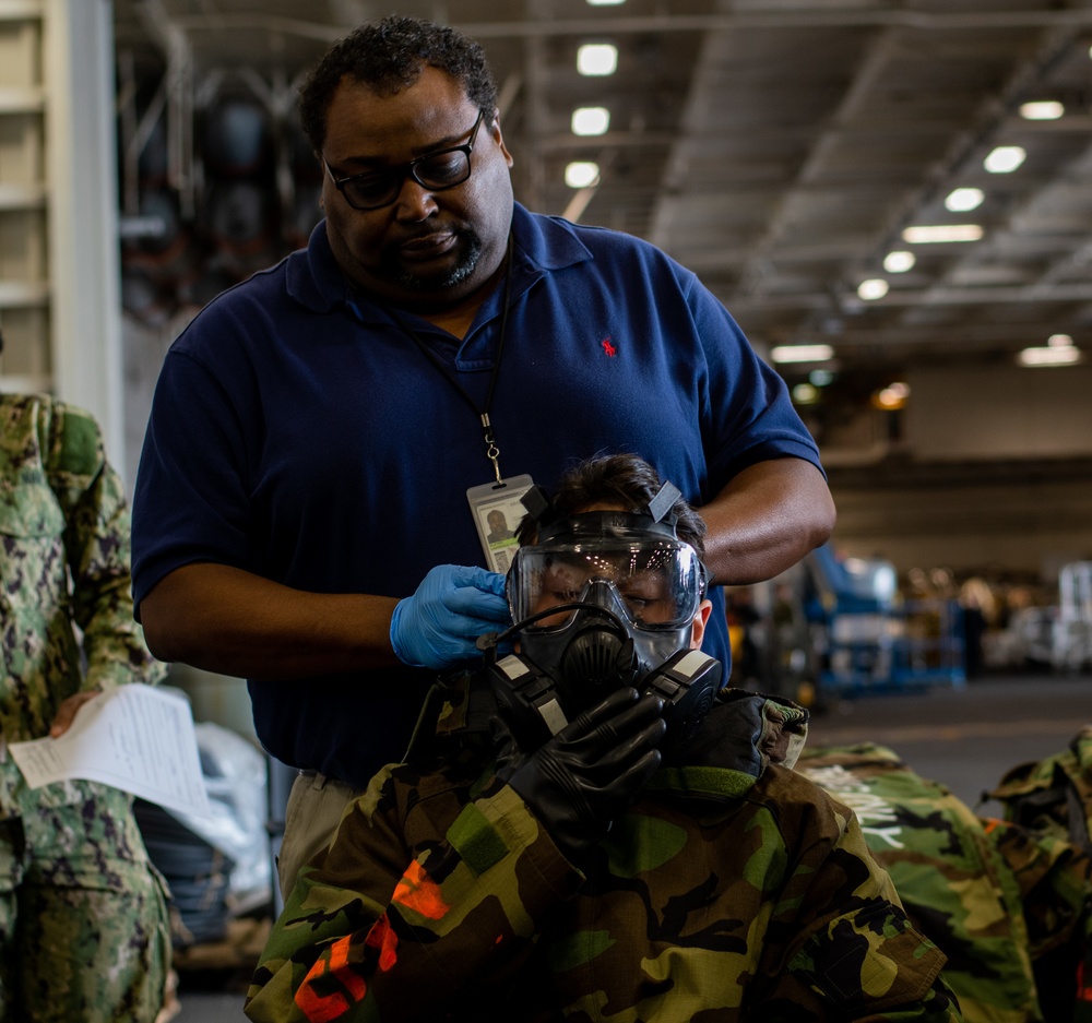 Sailors Test Gas Masks