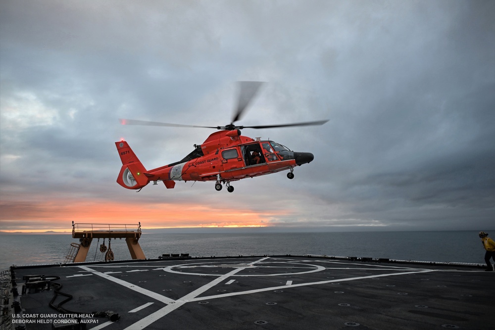 U.S. Coast Guard crews conduct joint training near the Arctic Circle