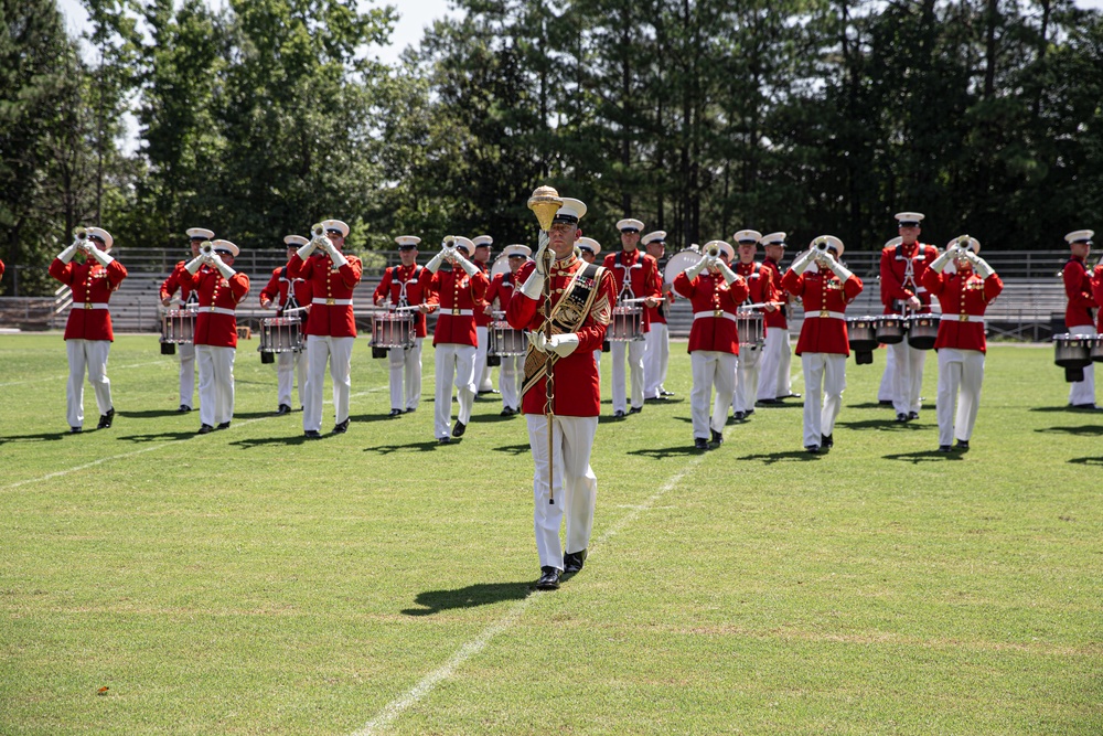 The United States Marine Corps Battle Color Detachment at Cary High School