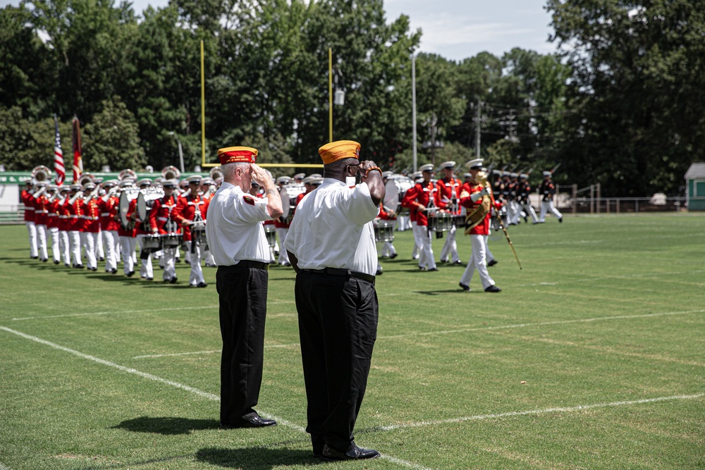 The United States Marine Corps Battle Color Detachment at Cary High School