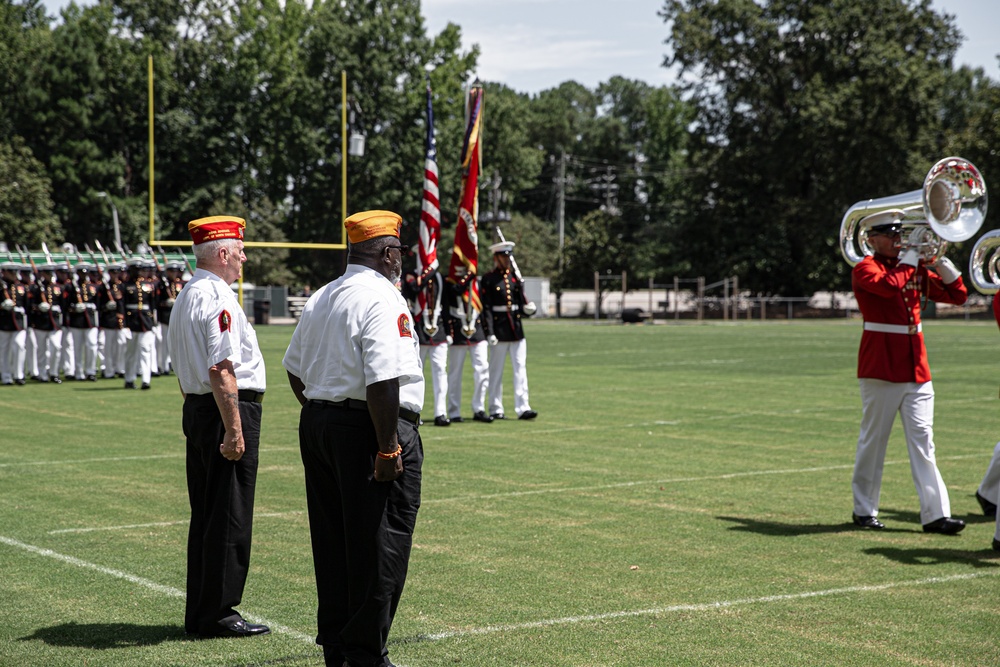 The United States Marine Corps Battle Color Detachment at Cary High School