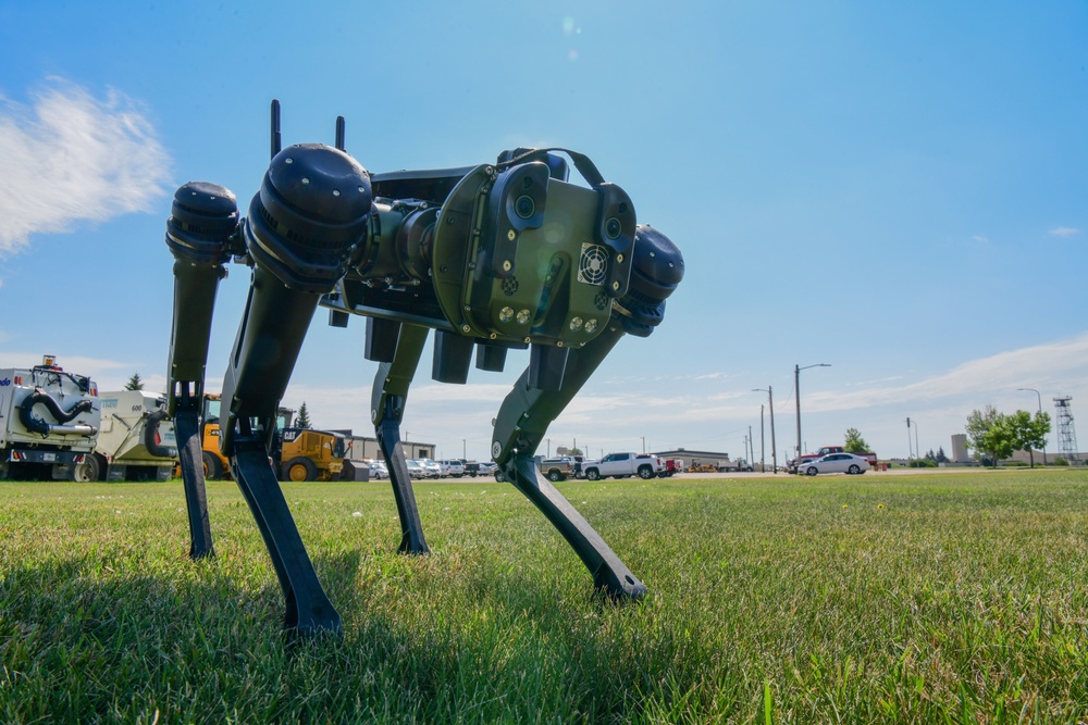 5th Civil Engineer Squadron, CBRN's newest member &quot;Chappie&quot; the robot dog 2022