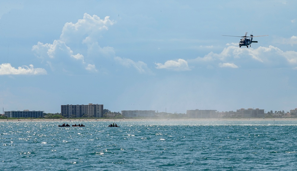 Navy Helicopters and Air Force Guardian Angels Conduct Astronaut Recovery, Validation Exercise