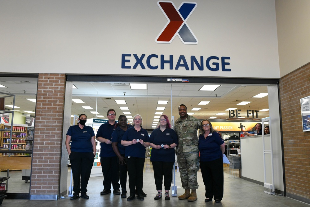 AAFES senior enlisted advisor visits AAFB, focusing on quality of life