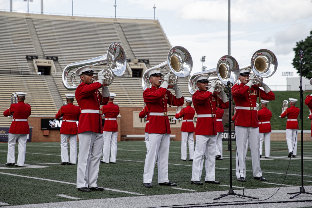 The United States Marine Corps Battle Color Detachment in Winston-Salem