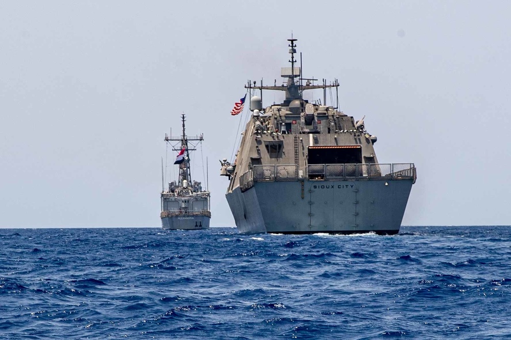 USS Sioux City and ENS Alexandria PhotoEX