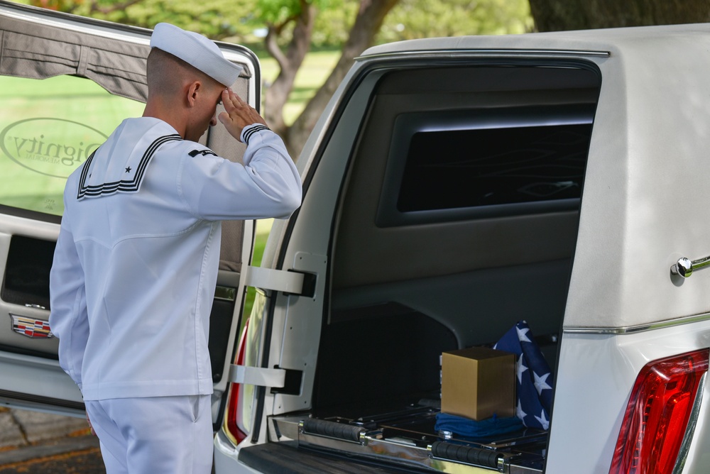 U.S. Navy Water Tender 1st Class Milo E. Phillips Internment Ceremony