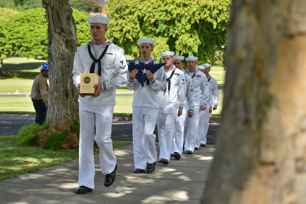 U.S. Navy Water Tender 1st Class Milo E. Phillips Internment Ceremony