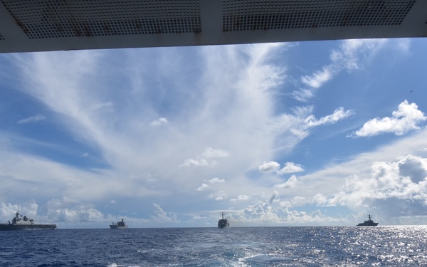 Sailing Formation Views From Indonesian Frigate KRI I Gusti Ngurah Rai (332)