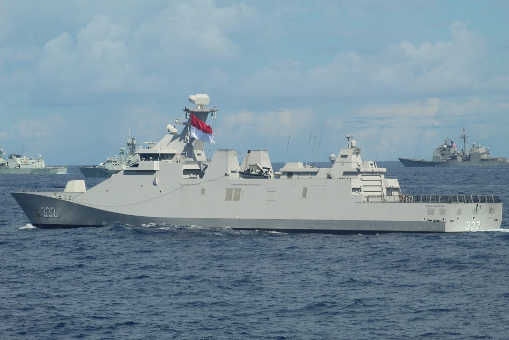 Indonesian Navy Frigate KRI I Gusti Ngurah Rai (332) at Sea Phase