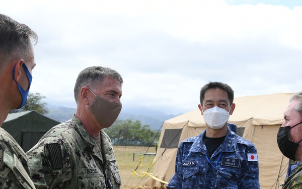 Vice Adm. Boyle visits Humanitarian Assistance and Disaster Relief Camp during RIMPAC 2022
