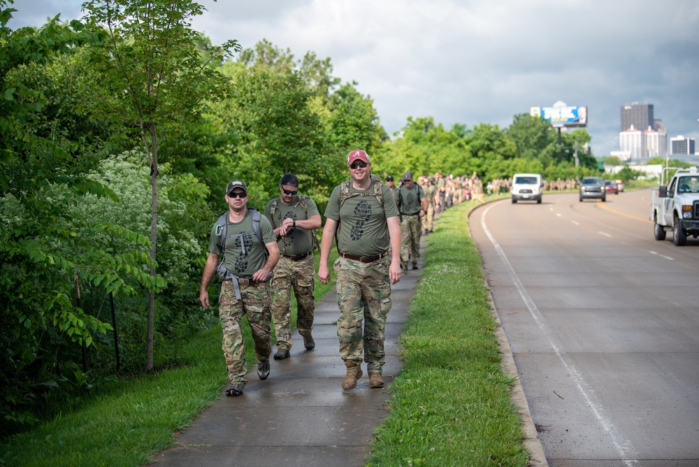 123rd Special Tactics Squadron perform Ruck March for fallen Airmen