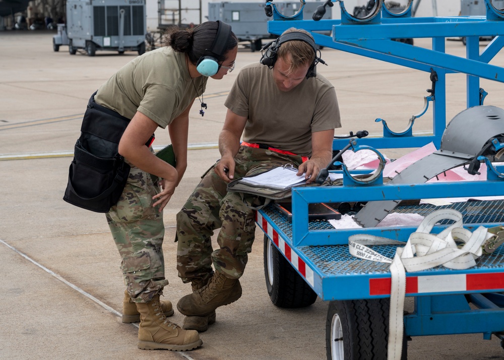 F-16 Fighting Falcons and F-18 Flight Operations