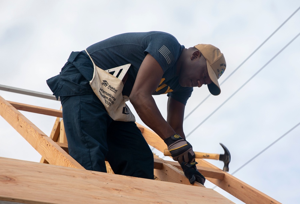 Sailors and Midshipmen Assist Habitat for Humanity