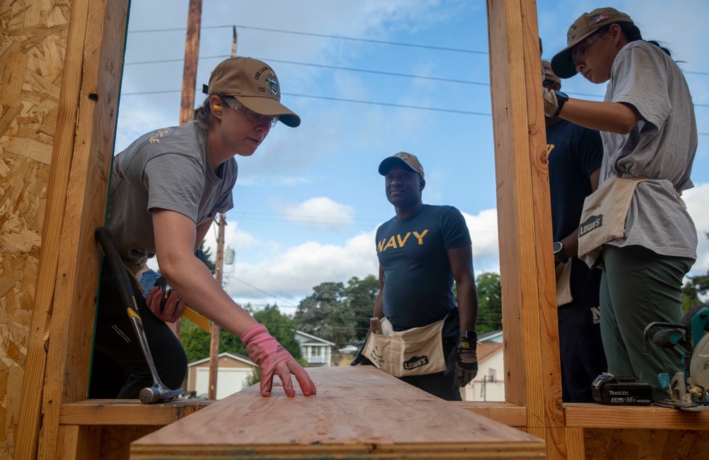 Sailors and Midshipmen Assist Habitat for Humanity