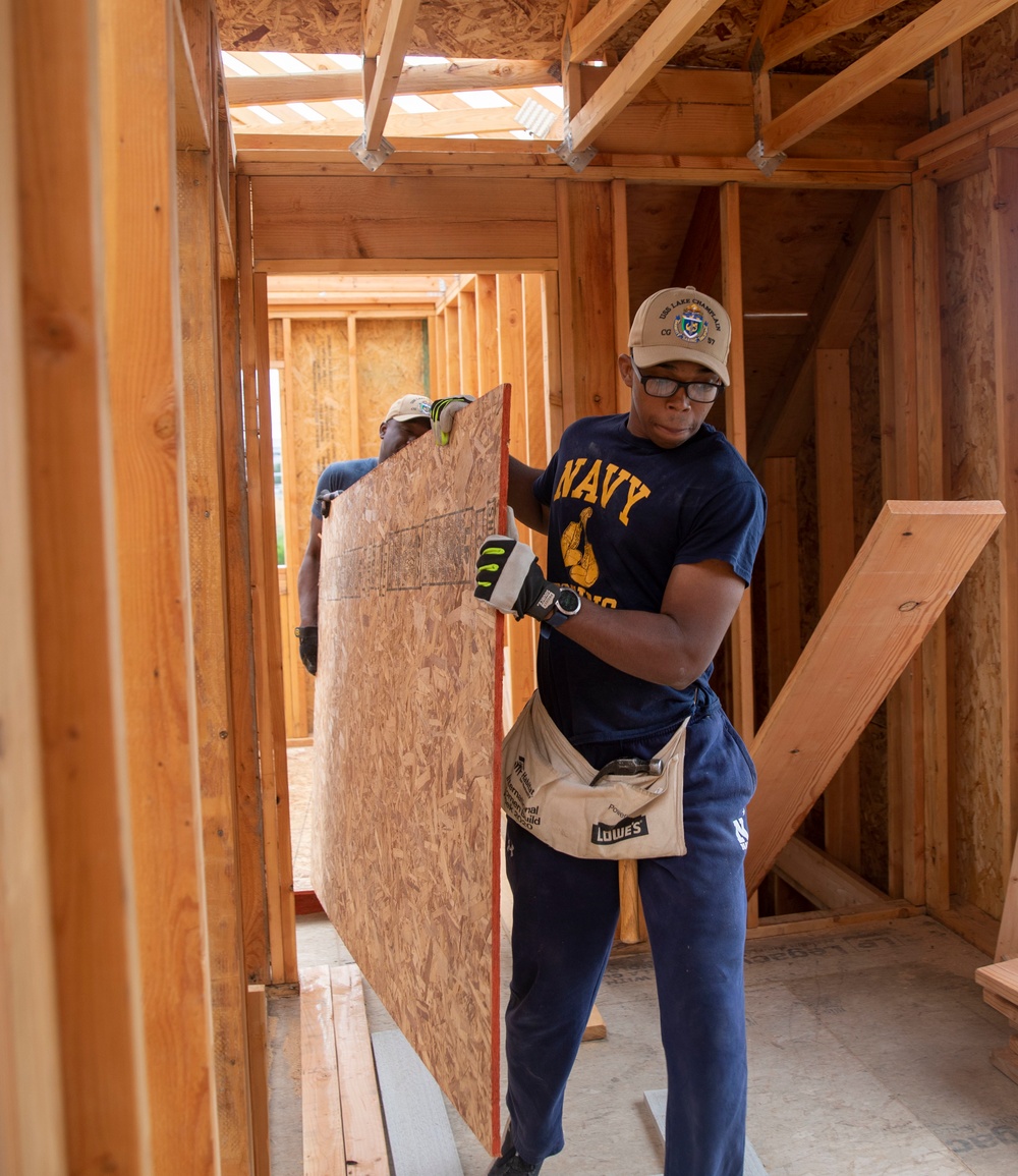 Sailors and Midshipmen Assist Habitat for Humanity