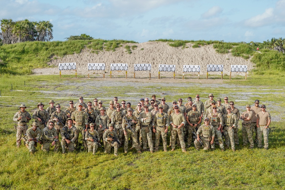 U.S. service members take part in joint-force marksmanship competition in Kenya