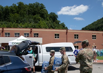 Kentucky National Guard augments flood relief supply locations