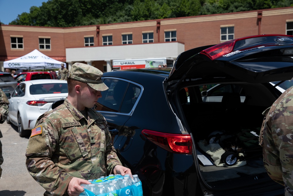 Kentucky National Guard augments flood relief supply locations