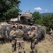 US, UK and Bulgarian soldiers display their military vehicles during Platinum Lion 22