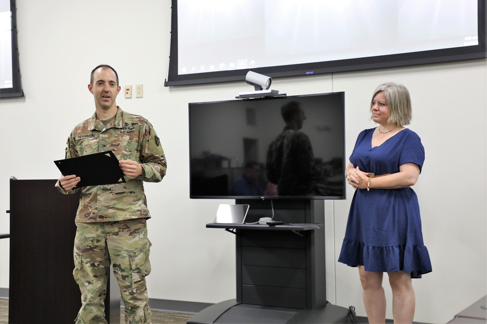 Fort McCoy PAO team members presented with Army Material Command awards