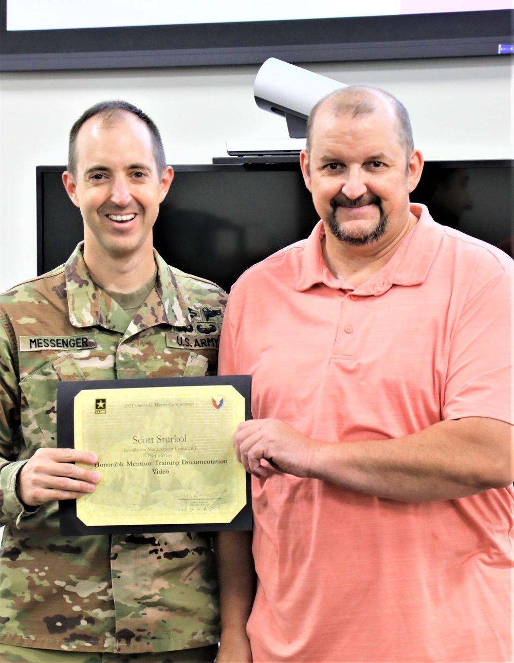 Fort McCoy PAO team members presented with Army Material Command awards