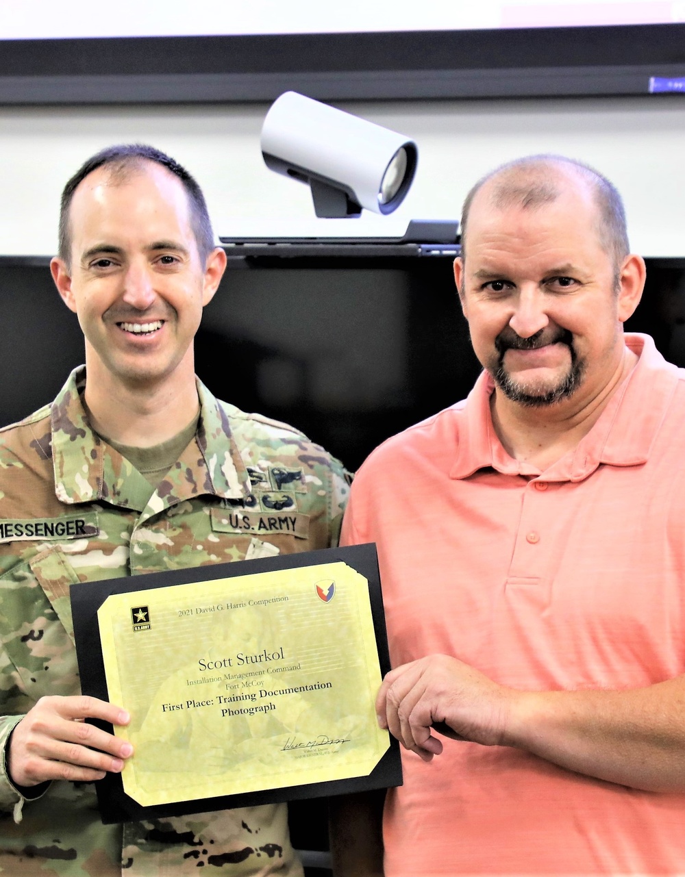 Fort McCoy PAO team members presented with Army Material Command awards