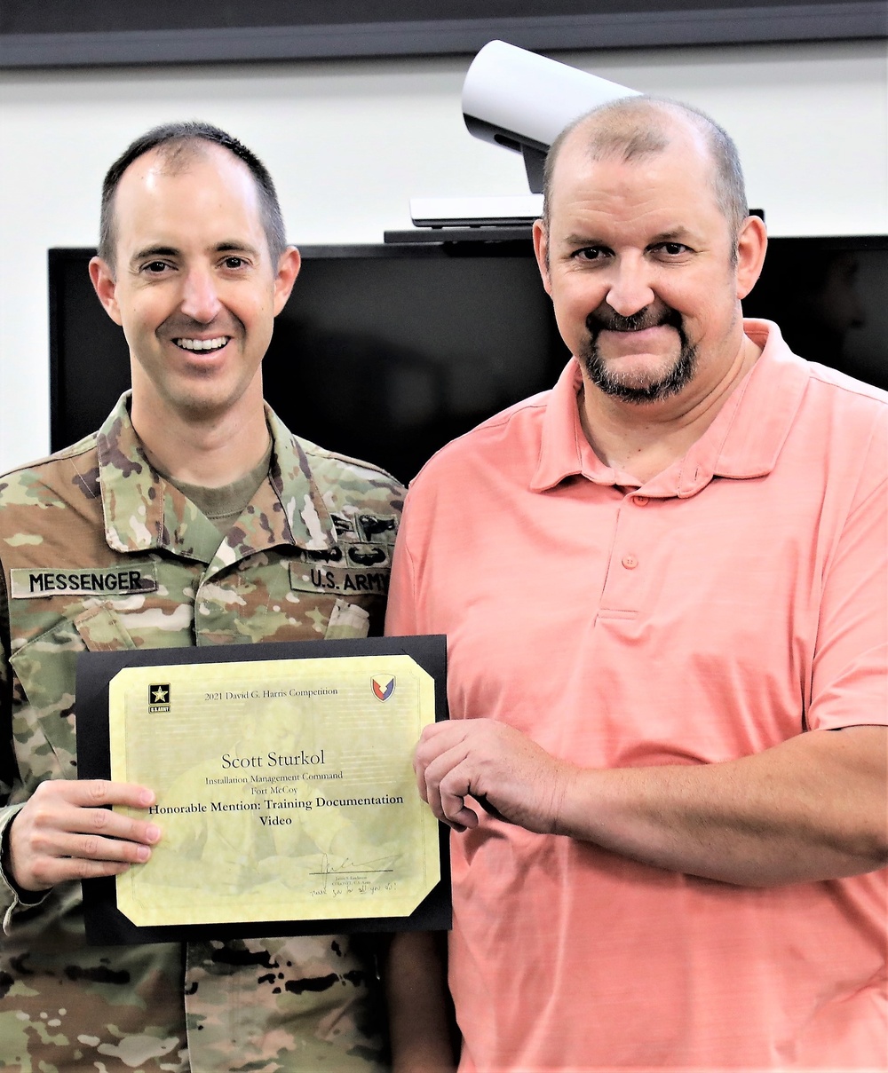 Fort McCoy PAO team members presented with Army Material Command awards