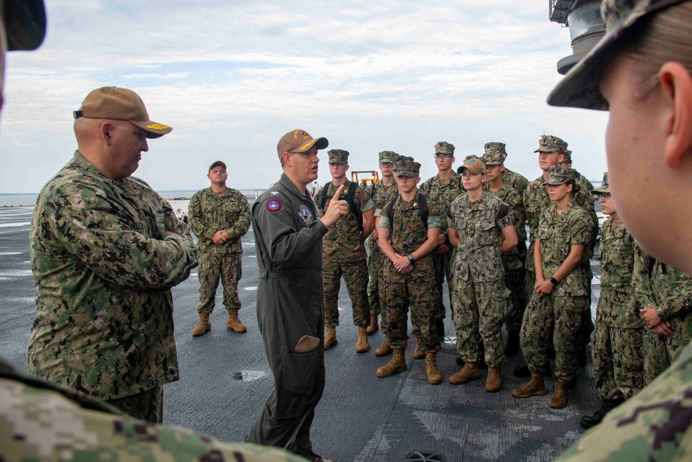 Midshipmen Visit GHWB
