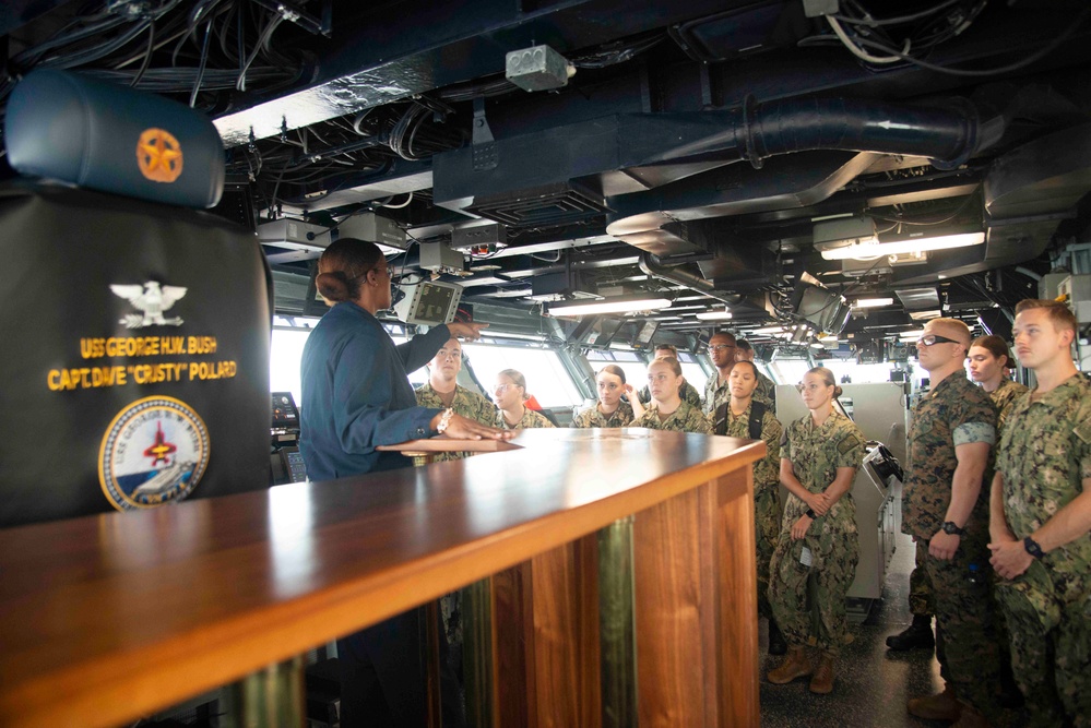 Midshipmen Visit GHWB