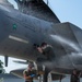 Col. Tom 'Sling' Bladen, prior 104FW commander, flies 'fini-flight'