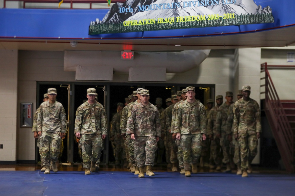 Alpha Company Soldiers return to Fort Drum