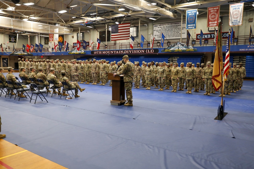 Alpha Company Soldiers return to Fort Drum