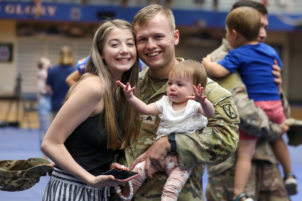 Alpha Company Soldiers return to Fort Drum