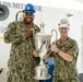 Adm. Caudle, USFFC, presents Battenberg Cup to USS Mitscher (DDG 57)