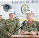 Adm. Caudle, USFFC, presents Battenberg Cup to USS Mitscher (DDG 57)