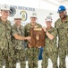 Adm. Caudle, USFFC, presents Battenberg Cup to USS Mitscher (DDG 57)