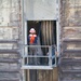 Crew work quickly to repair the upstream navigation lock gate at John Day Lock and Dam, with Portland District, U.S. Army Corps of Engineers, Aug 3.