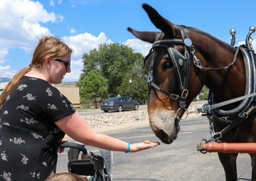 Fort Carson Mounted Color Guard visit the Garfield County Fair 2022