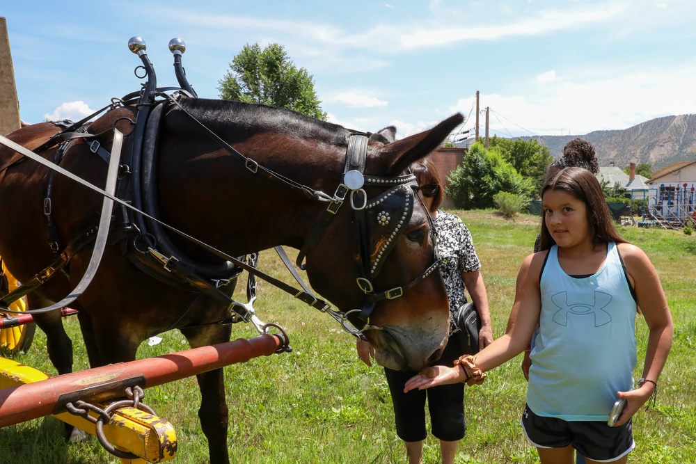 Fort Carson Mounted Color Guard visit the Garfield County Fair 2022