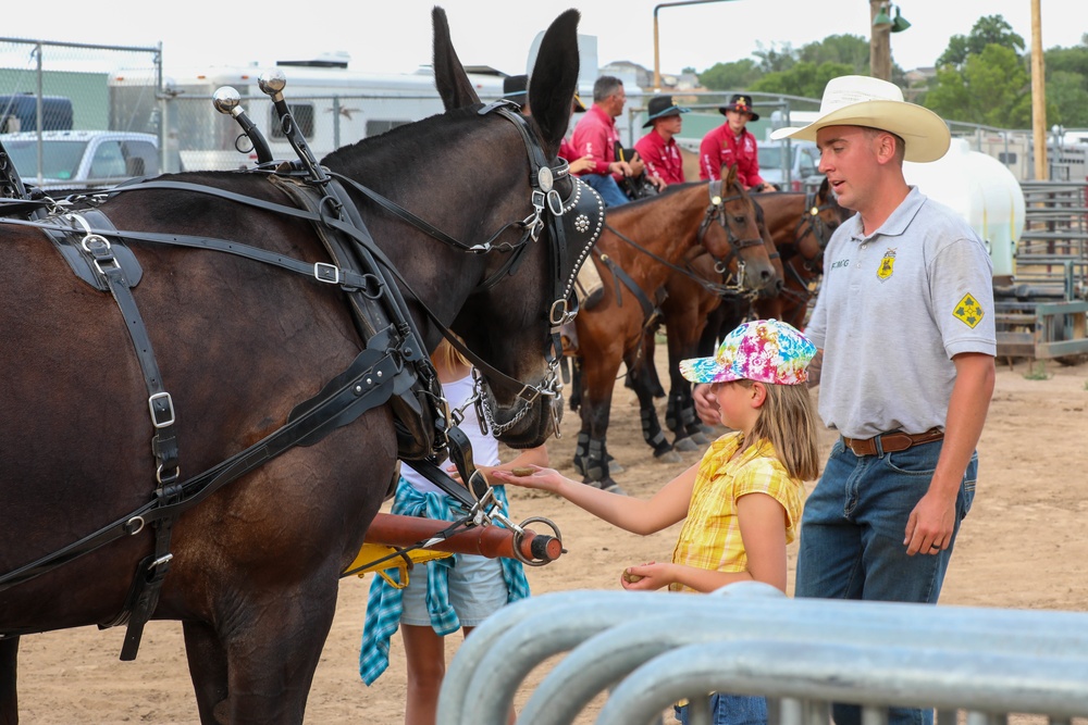 Fort Carson Mounted Color Guard visit the Garfield County Fair 2022