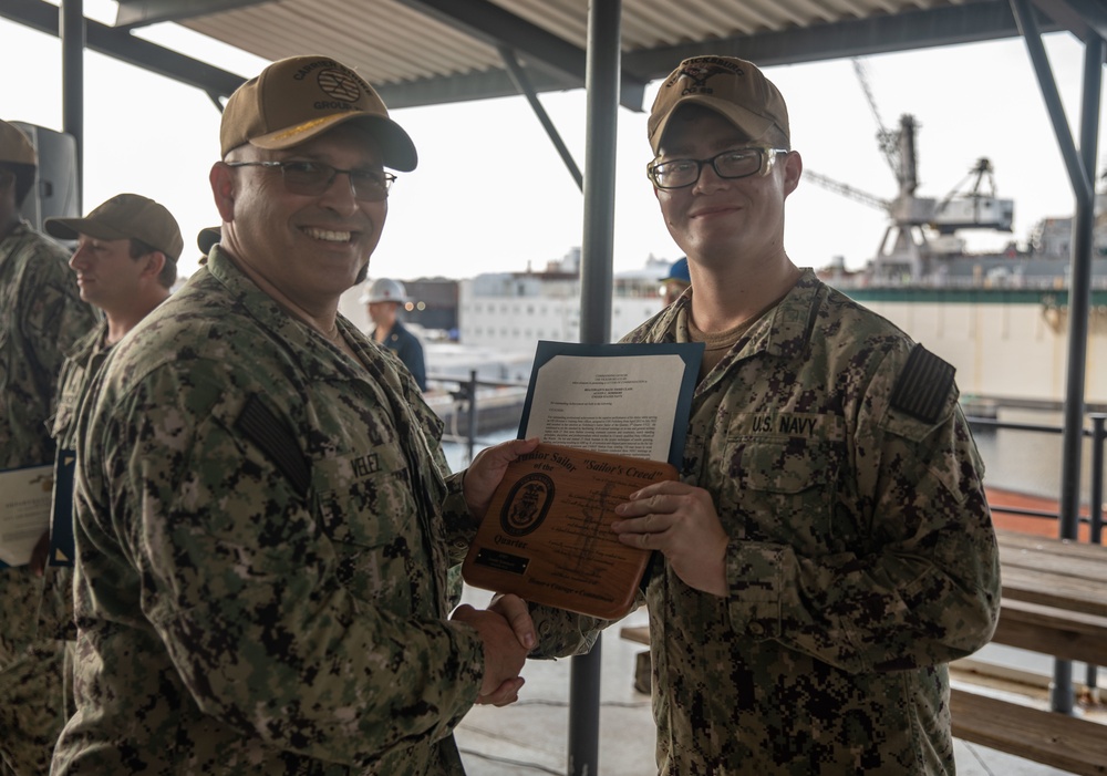 USS Vicksburg Admiral Visit