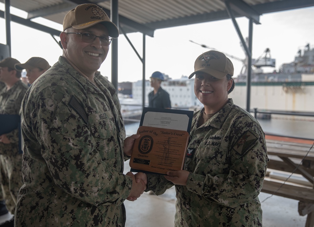 USS Vicksburg Admiral Visit