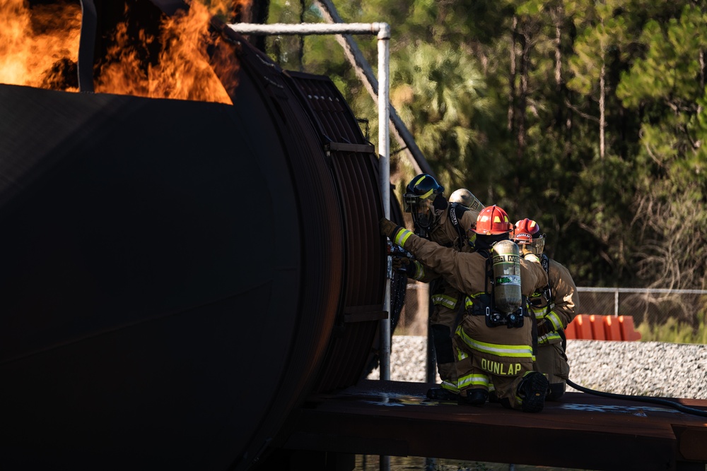 6th CES firefighters complete ARFF training